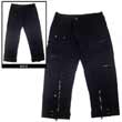 3/4 multi-pocket pant - Black