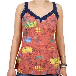 hooch Emby Vest Top - Spiced Coral