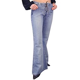 Front Lace Hipster Jeans