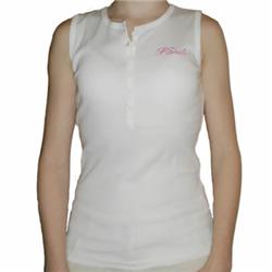 Jnr Grandad Rib Vest - White