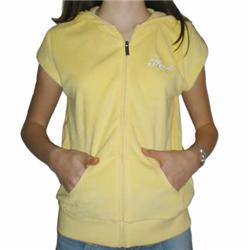 Jnr Terry Cap Sleeve Zip Hoody - Sunshine