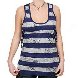 Ladies Detail Vest Top - Grey Marl