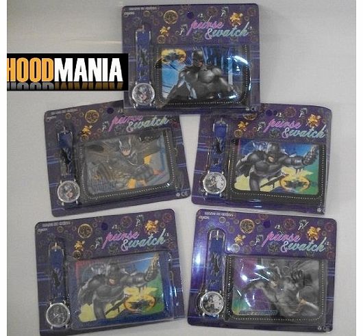 hoodmania Batman Wrist Watch & Wallet/Purse Gift Set. Any one from five. (subject to availability)