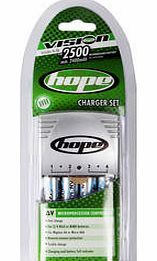 Hope Aa Nimh Battery Charger Inc. 4xaa 2500mah