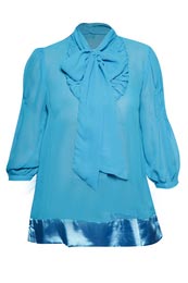 Hope Chiffon 3/4 sleeve Pussy Bow Blouse with