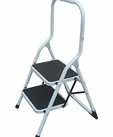 Horizon 2 Tread Folding Kitchen Step Ladder - Large 260 x 380mm non-slip treads, folds for easy storage EN14183