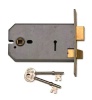 horizontal 150mm Mortice Lock 3 Lever Satin Chrome