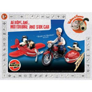 Wallace and Gromit Bike Side Car Plane Gift Set