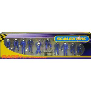 Hornby Scalextric Pit Team Wheel Crew Blue