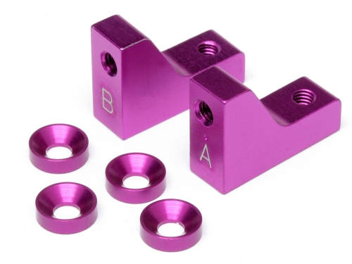 Hot Bodies Aluminium Servo Mount Set (Purple)
