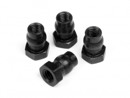 Hot Bodies Shock Cap Ball 4.8x8mm Grey Hard Anodized (4Pcs)