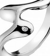 Hot Diamonds Ladies Size L Pirouette Silver Ring