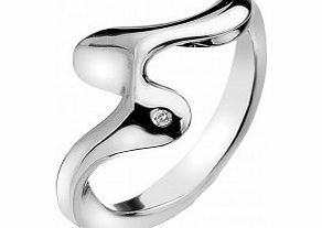 Hot Diamonds Ladies Size P Pirouette Silver Ring