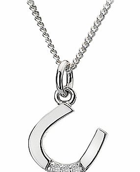Lucky Micro Pendant Necklace, Silver