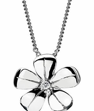 Plumbago Silver and Diamond Pendant 41cm with 5.5cm Extender