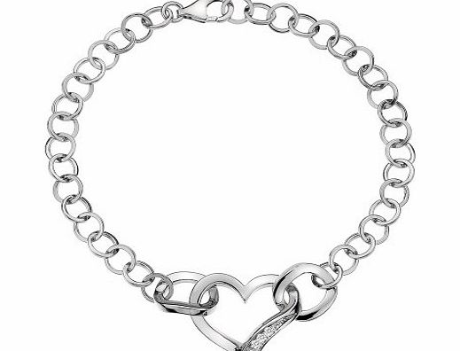 Hot Diamonds Simply Sparkle Heart Bracelet of 19cm