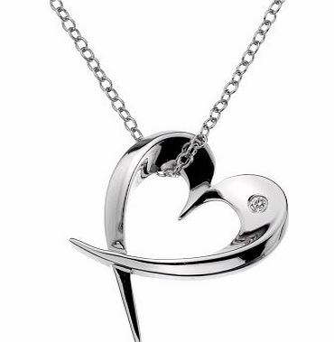 Hot Diamonds Sterling Silver Entwine Heart Pendant length 41 cm   extender 5 cm