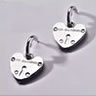 Hot Diamonds Traditional padlock heart charm earrings