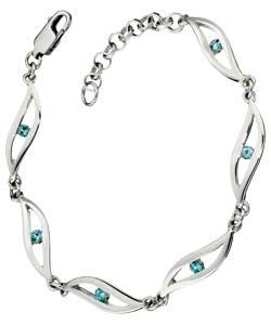 Gems Sterling Silver Blue Topaz Bracelet
