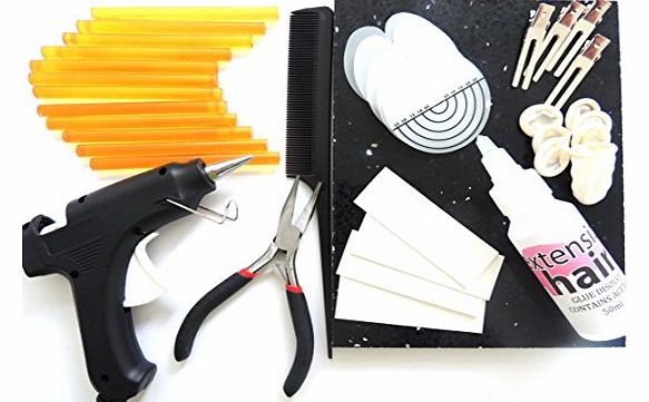 Hot Melt Glue Gun 12 watts Hair Extensions Glue Gun Glue Sticks Tools Kit For Hot Fusion Remy Hair Application and removal