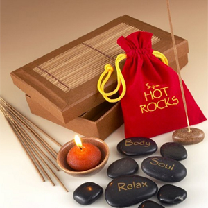 Rocks Gift Set with Candle and Incense