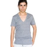 American Apparel - Tri-Blend Short Sleeve Deep V-Neck, Athletic Grey, M