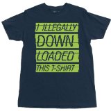 Hot Tuna I ILLEGALLY DOWNLOADED THIS T-SHIRT T-Shirt, Navy, L