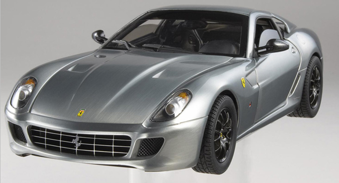 Hot Wheels Elite Ferrari 599 GTB Polished Aluminium Effect