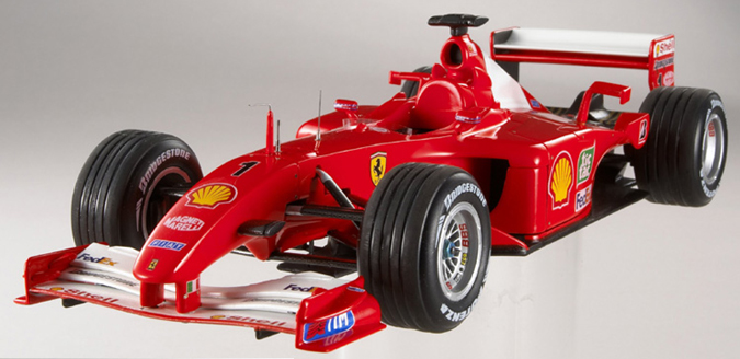 Hot Wheels Elite Ferrari F2001 Race Car Michael Schumacher