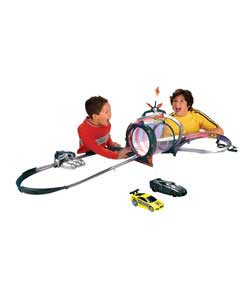 Hot Wheels Turbo Glow Set and 2 Cars