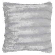 Hotel 5* Faux Fur Square Cushion, Grey