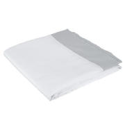 5* Flat Sheet double, White with grey
