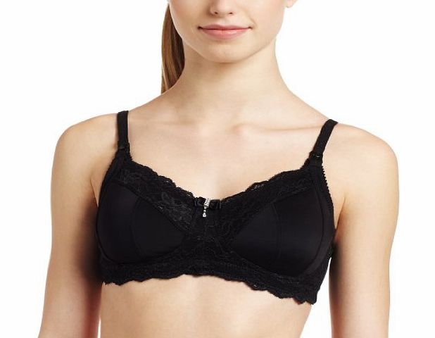 HOTmilk  Eclipse Maternity and Nursing Womens Bra, Black, 34F