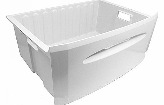 Fridge Freezer Drawer Basket Plastic Box Tray (White)