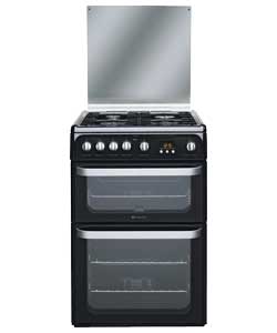Hotpoint HUL61K Gas Cooker - Black