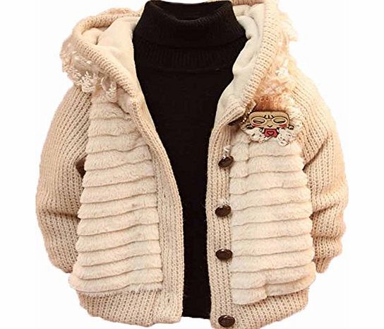 Toddler Baby Girls Long Sleeve winter Warm Cardigan Sweater Clothes Jacket Knit Sweater coat Clothes Outwear (3-4 Years, pink)