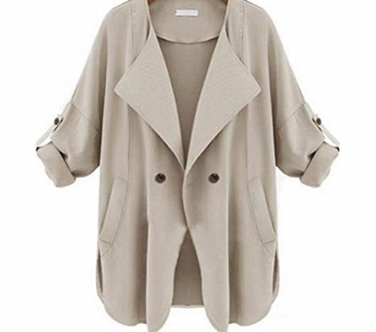 Hotportgift Womens Double Long Sleeve Cardigan Outwear