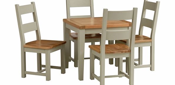 Houghton French Grey Small Dining Set with 4