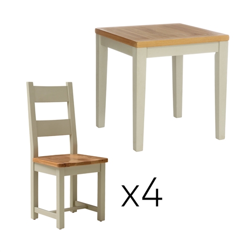 Houghton Painted Small Dining Set with 4