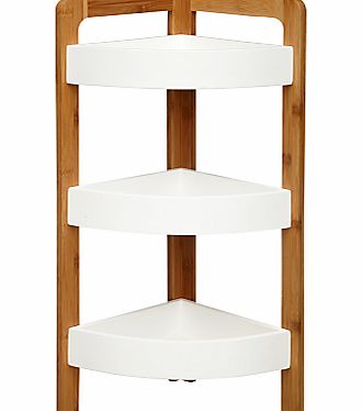 House by John Lewis Bathroom Bamboo Corner Unit,