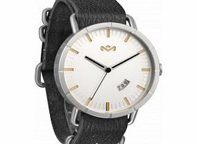 House of Marley Mens Hitch Leather Iron Watch