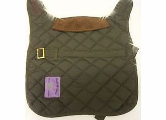 House Of Tweed Quilted Dog Coat- Olive- Various Sizes (Small (31cmx30cm))