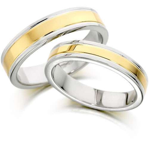 two tone wedding bands