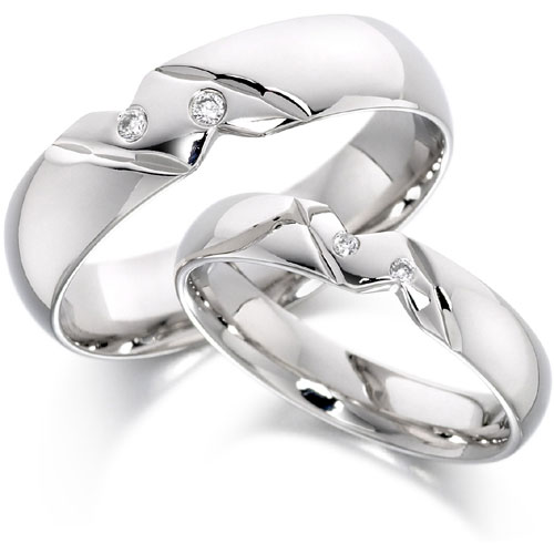 House Of Williams 6mm 0.04 Ct Diamond Cut Out Court Wedding Band In 18 Ct White Gold