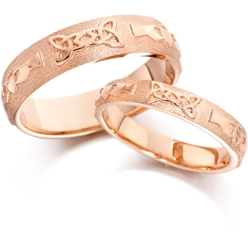 House Of Williams 6mm Celtic Court Wedding Band In 9 Ct Rose Gold