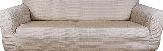 houselinen.co.uk Tiffy Elastic Sofa Cover (panna) 3 Seater Settee (slipcover 170-220cm)