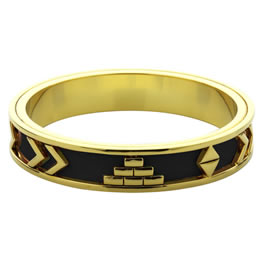Houseofharlow House of Harlow 14kt Gold Plated Aztec Bangle
