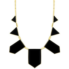 Houseofharlow House of Harlow 14kt Gold Plated Black Resin
