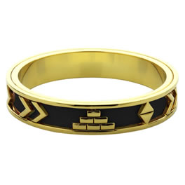 Houseofharlowfashion House of Harlow 14kt Gold Plated Aztec Bangle