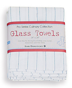 Housewares Gourmet Classics Lint Free Glass Towels (Set Of 6)
